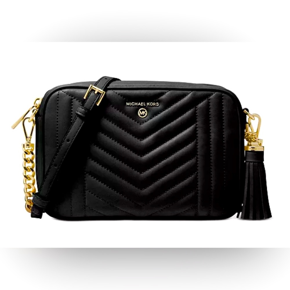 EUC Michael Kors Jet Set Medium Quilted Leather Camera Bag